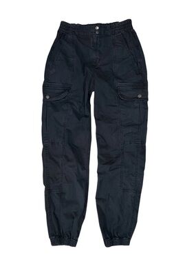 Garage Black Cargo Jogger Pants Women’s XS Elastic Waist Stretch Utility Y2K